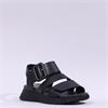 Rieker 3 Strap Buckle Sandal - Black